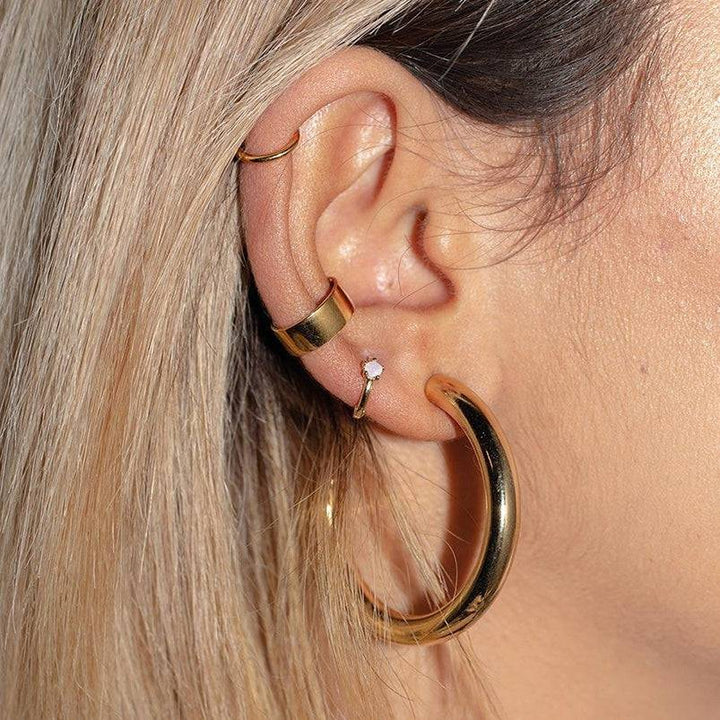 Ear Cuff Gold Hoop Conch Conch Earring Chunky Conch Hoop 925