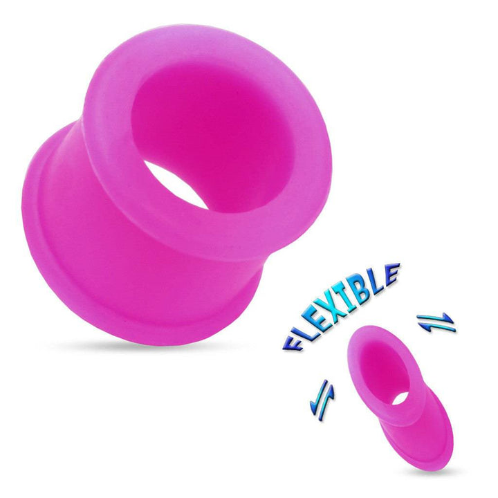 Ultra Soft Double Flared Silicone Flexible Ear Gauges Tunnels - Pierced Universe